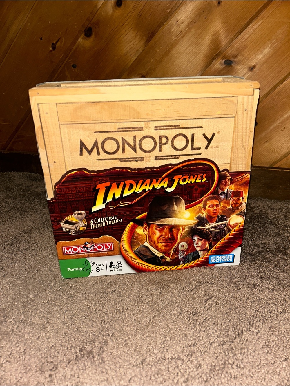 Monopoly Indiana Jones Collector's Edition, 2008 wooden crate sealed